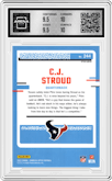 C.J. Stroud from the 2023 Donruss Optic set featuring a Pink parallel graded by Arena Club and given an overall grade of 10.