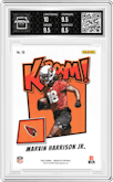 Marvin Harrison Jr. from the 2024 Panini Absolute set graded by Arena Club and given an overall grade of 9.