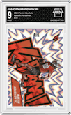 Marvin Harrison Jr. from the 2024 Panini Absolute set graded by Arena Club and given an overall grade of 9.