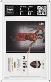 Kevin Porter Jr. from the 2019-20 Panini Noir set graded by Arena Club and given an overall grade of 8.5.