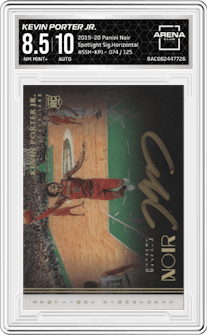 Kevin Porter Jr. from the 2019-20 Panini Noir set graded by Arena Club and given an overall grade of 8.5.