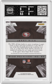 Jerry Rice from the 2012 Panini Crown Royale set graded by Arena Club and given an overall grade of 8.5.