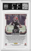Bijan Robinson from the 2023 Panini Contenders Optic set featuring a Orange parallel graded by Arena Club and given an overall grade of 9.5.