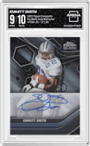 Emmitt Smith from the 2023 Topps Composite set featuring a Refractor parallel graded by Arena Club and given an overall grade of 9.
