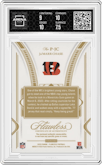 Ja'Marr Chase from the 2022 Panini Flawless set featuring a Sapphire parallel graded by Arena Club and given an overall grade of 8.