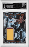Jayden Daniels from the 2024 Panini Black set featuring a Citrine parallel graded by Arena Club and given an overall grade of 8.