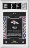 Bo Nix from the 2024 Panini Illusions set graded by Arena Club and given an overall grade of 8.5.