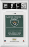 Gardner Minshew II from the 2020 Panini Donruss Optic set graded by Arena Club and given an overall grade of 9.