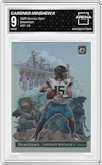 Gardner Minshew II from the 2020 Panini Donruss Optic set graded by Arena Club and given an overall grade of 9.