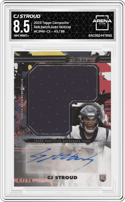 CJ Stroud from the 2023 Topps Composite set and given an overall grade of 8.5.