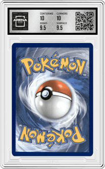 Surfing Pikachu V from the 2021 Pokemon SWSH set graded by Arena Club and given an overall grade of 10.