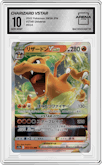 Charizard VSTAR from the 2022 Pokemon SWSH JPN set graded by Arena Club and given an overall grade of 10.