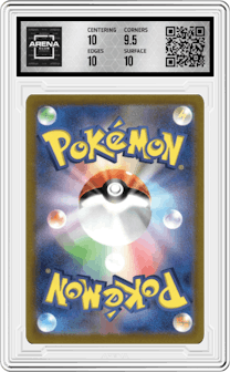 Charizard V from the 2022 Pokemon SWSH JPN set graded by Arena Club and given an overall grade of 10.