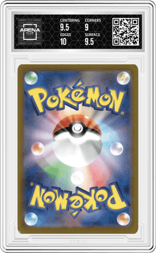 Leafeon ex from the 2024 Pokemon SV JPN set graded by Arena Club and given an overall grade of 9.5.