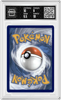Dedenne from the 2021 Pokemon SWSH set graded by Arena Club and given an overall grade of 9.5.