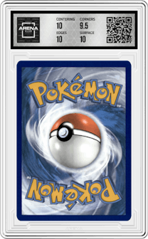 Keldeo from the 2023 Pokemon SWSH set graded by Arena Club and given an overall grade of 10.