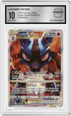Lucario VStar from the 2023 Pokemon SWSH set featuring a Crown Zenith ETB parallel graded by Arena Club and given an overall grade of 10.