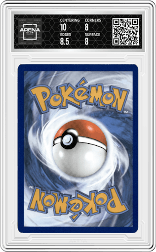 Gengar from the 2021 Pokemon SWSH set graded by Arena Club and given an overall grade of 8.5.