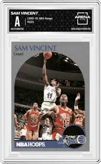 Sam Vincent from the 1990-91 NBA Hoops set graded by Arena Club.