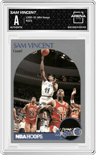 Sam Vincent from the 1990-91 NBA Hoops set graded by Arena Club.