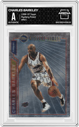 Charles Barkley from the 1996-97 Topps set graded by Arena Club.