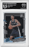 Victor Wembanyama from the 2023-24 Donruss Optic set graded by Arena Club and given an overall grade of 9.5.