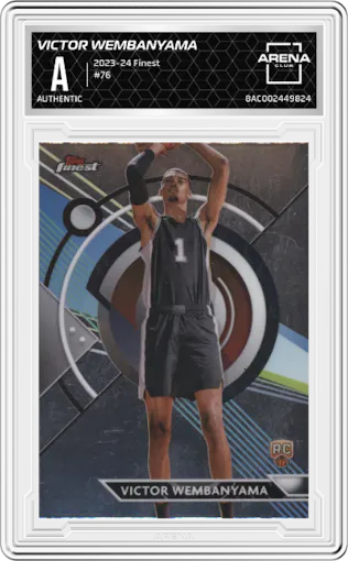 Victor Wembanyama from the 2023-24 Finest set graded by Arena Club.