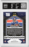 Devin Singletary from the 2024 Panini Mosaic set featuring a Choice Black Gold parallel graded by Arena Club and given an overall grade of 9.5.