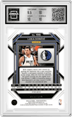 Luka Doncic from the 2022-23 Panini Prizm  set featuring a Blue Sparkle parallel graded by Arena Club and given an overall grade of 10.