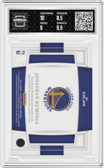 Jonathan Kuminga from the 2021-22 Panini National Treasures set featuring a Prime  parallel and given an overall grade of 9.