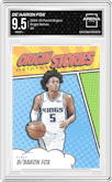 De’Aaron Fox from the 2024-25 Panini Origins set graded by Arena Club and given an overall grade of 9.5.