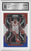 Jalen Green from the 2021-22 Panini Prizm  set featuring a Red/White/Blue Prizm parallel graded by Arena Club and given an overall grade of 10.