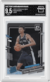 Victor Wembanyama from the 2023-24 Donruss Optic set graded by Arena Club and given an overall grade of 9.5.