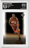 LeBron James from the 2003-04 Upper Deck LeBron James  set graded by Arena Club and given an overall grade of 9.5.