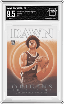 Jaylen Wells from the 2024-25 Panini Origins set graded by Arena Club and given an overall grade of 9.5.