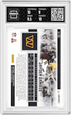 Jayden Daniels from the 2024 Panini Luminance set featuring a Gold parallel graded by Arena Club and given an overall grade of 9.5.