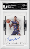 Isaac Okoro from the 2020-21 Panini Flawless Collegiate Basketball set graded by Arena Club and given an overall grade of 9.5.