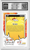 Bo Nix from the 2024 Donruss set graded by Arena Club and given an overall grade of 10.