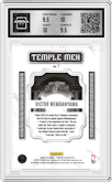 Victor Wembanyama from the 2023-24 Panini Phoenix set featuring a Silver parallel graded by Arena Club and given an overall grade of 10.