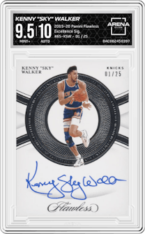 Kenny "Sky" Walker from the 2019-20 Panini Flawless set graded by Arena Club and given an overall grade of 9.5.