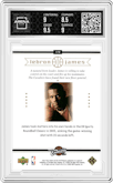 LeBron James from the 2003-04 Upper Deck LeBron James  set graded by Arena Club and given an overall grade of 9.