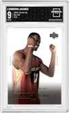 LeBron James from the 2003-04 Upper Deck LeBron James  set graded by Arena Club and given an overall grade of 9.