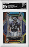 Ray Lewis from the 2021 Panini Select set featuring a Die-Cut Tie-Dye parallel graded by Arena Club and given an overall grade of 9.5.