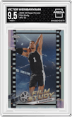 Victor Wembanyama from the 2023-24 Topps Chrome set graded by Arena Club and given an overall grade of 9.5.