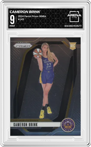 Cameron Brink from the 2024 Panini Prizm WNBA set graded by Arena Club and given an overall grade of 9.