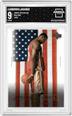 LeBron James from the 2003-04 Upper Deck LeBron James  set graded by Arena Club and given an overall grade of 9.