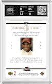 LeBron James from the 2003-04 Upper Deck LeBron James  set graded by Arena Club and given an overall grade of 9.