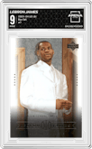 LeBron James from the 2003-04 Upper Deck LeBron James  set graded by Arena Club and given an overall grade of 9.