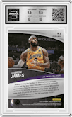 LeBron James  from the 2022-23 Panini Mosaic set featuring a Green Mosaic parallel graded by Arena Club and given an overall grade of 10.