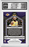 LeBron James  from the 2023-24 Panini Mosaic set featuring a Reactive Blue parallel graded by Arena Club and given an overall grade of 10.